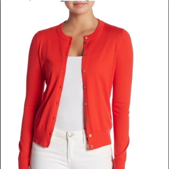 J. Crew Factory Women's Red Cardigan Sweater - Picture 1 of 5